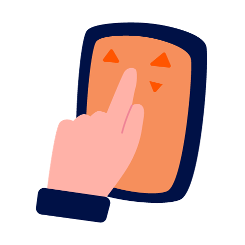 Cartoon icon of phone